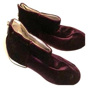 Nina shoes purple velvet dress boot